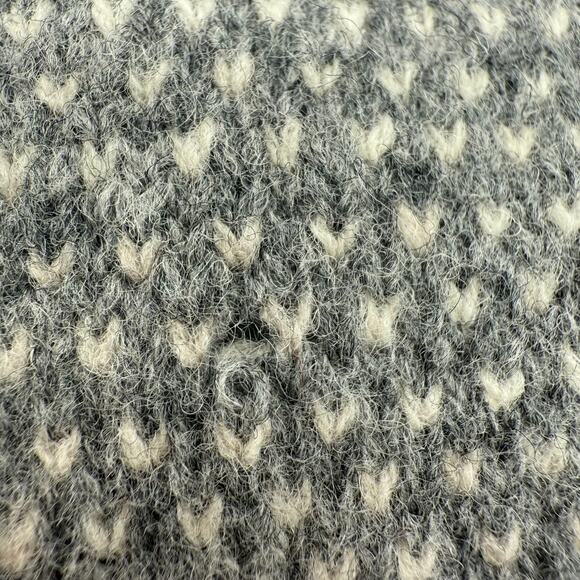 J.Crew 100% Lambswool Knit Shawl Collar Sweater Mens L Heather Gray FLAW - Picture 9 of 10